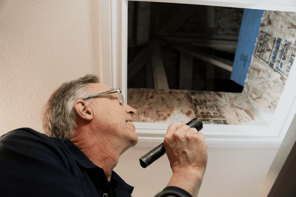 Prepare for a home inspection by ensuring the attic access is clear.