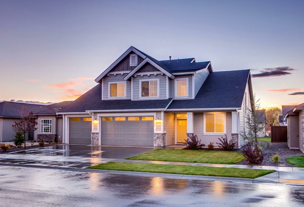 A beautiful home with a garage
