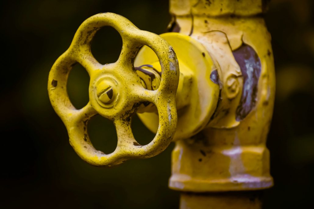A yellow valve