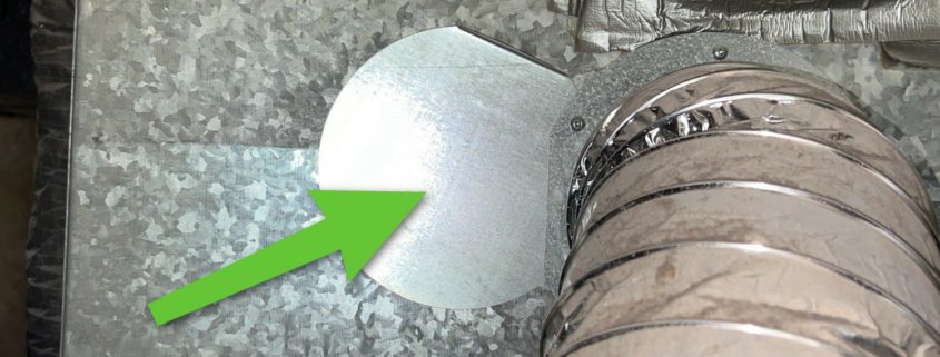 Humidifier connection to ductwork with open damper