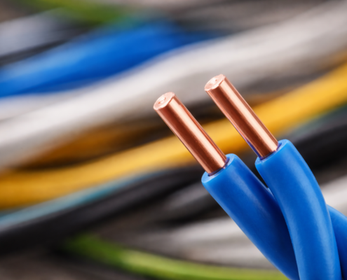 Solid copper home electrical wiring used in residential systems compared in discussions about copper vs aluminum wiring.