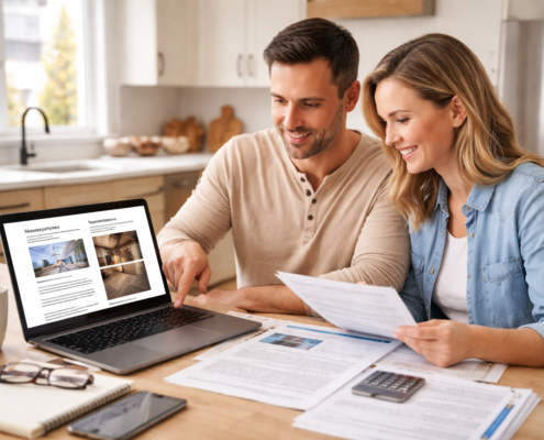 Pre-listing inspections Edmonton homeowner reviewing inspection report before selling